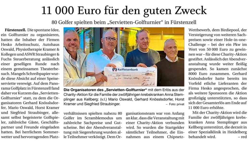 11000 Euro für den Guten zweck